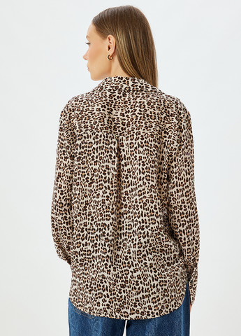 Цветная кэжуал рубашка леопардовый KOTON