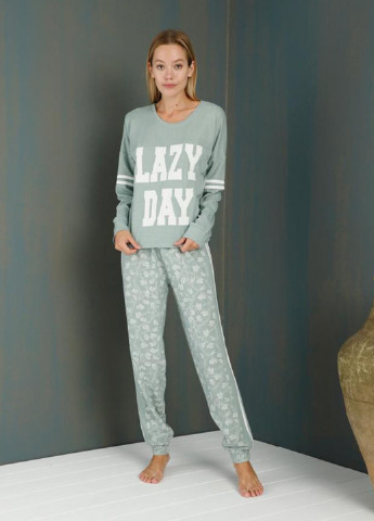Мятная всесезон пижама (свитшот, брюки) свитшот + брюки ECROU