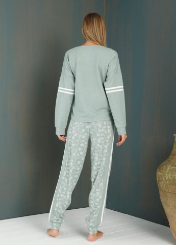 М'ятна всесезон піжама (світшот, брюки) свитшот + брюки ECROU