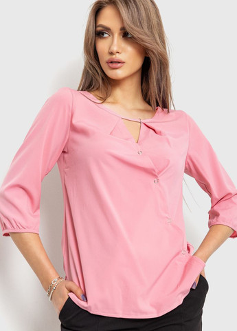 Світло-рожева демісезонна блуза на запах Ager