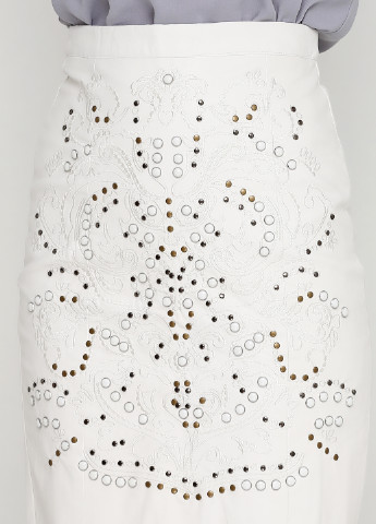 Белая кэжуал однотонная юбка Sweewe карандаш