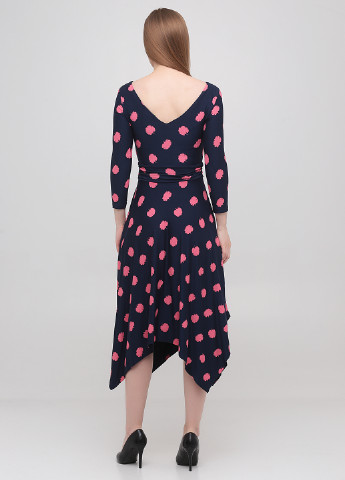 Темно-синее кэжуал платье клеш Boden с рисунком
