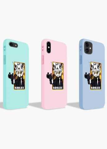 Чехол силиконовый Apple Iphone 8 Роблокс (Roblox) Белый (6151-1222) MobiPrint (219333649)