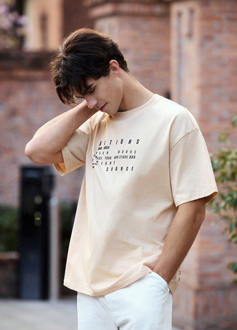 Кремовая футболка SHEIN