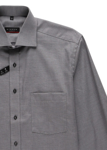 Серая классическая, кэжуал рубашка однотонная Eterna
