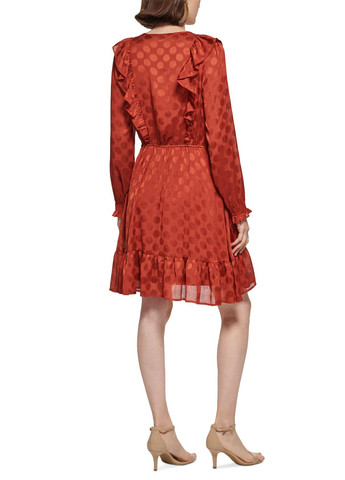 Коричнева кежуал сукня Tommy Hilfiger в горошок