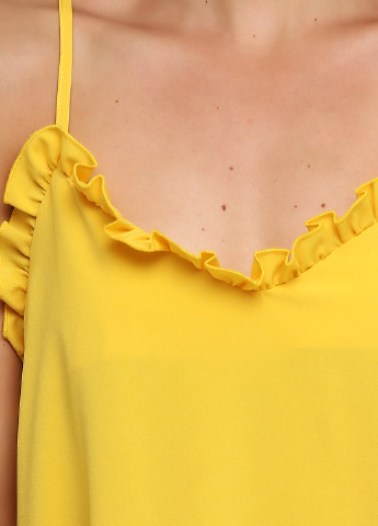 Желтое кэжуал платье а-силуэт ANVI однотонное