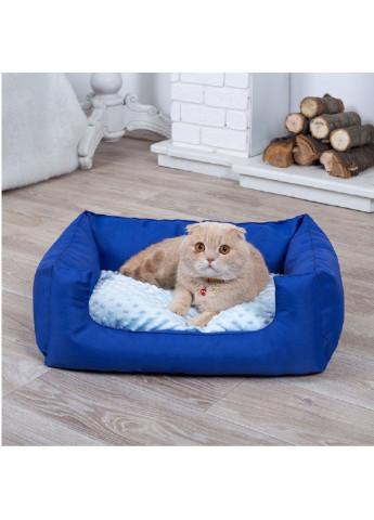 Лежак лежанка для котів і собак спальне місце 60х45 см (43564-Нов) Синій з бірюзовим Francesco Marconi (252470996)
