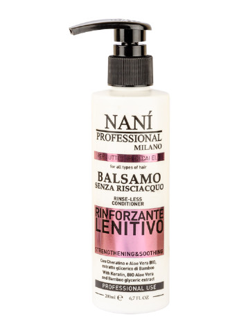 Незмивний бальзам для волосся STRENGTHENING & SOOTHING 200 мл Nani Professional Milano (239157139)