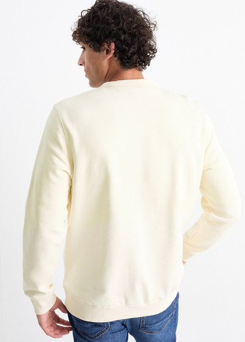 Молочный свитшот C&A надпись без декора (362208050)