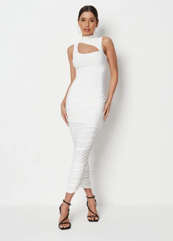 Молочное кэжуал платье платье-водолазка Missguided однотонное