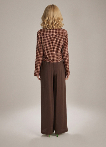 Коричневая кэжуал рубашка в клетку Reserved