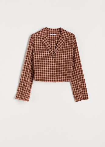 Коричневая кэжуал рубашка в клетку Reserved