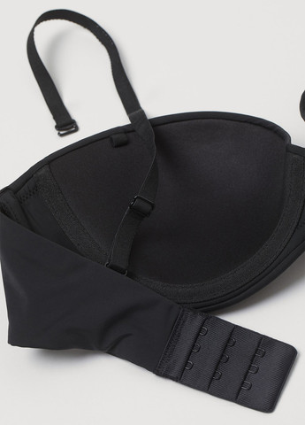 Чёрный балконет бюстгальтер H&M с косточками полиамид, микрофибра