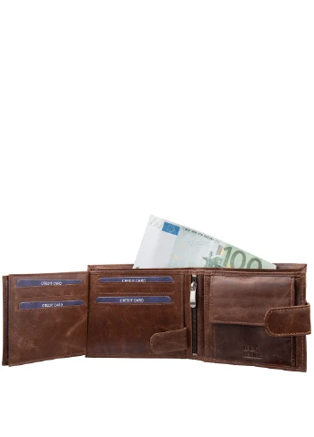 Мужское кожаное портмоне 12,5х10х2 см Buffalo Wild (232989353)