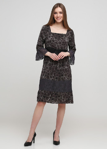 Комбінована кежуал плаття, сукня кльош Linea Tesini зірки