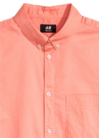Персиковая кэжуал рубашка однотонная H&M