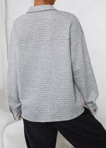 Серая демисезонная куртка куртка-пиджак SHEIN