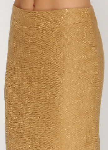 Золотая кэжуал однотонная юбка Covington