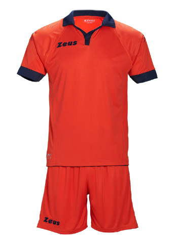Червоний демісезонний комплект ігрової форми (футболка, шорти) Zeus