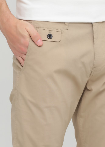 Светло-бежевые кэжуал демисезонные прямые брюки JACK&JONES