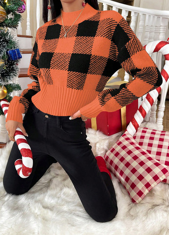 Комбинированный демисезонный джемпер джемпер SHEIN