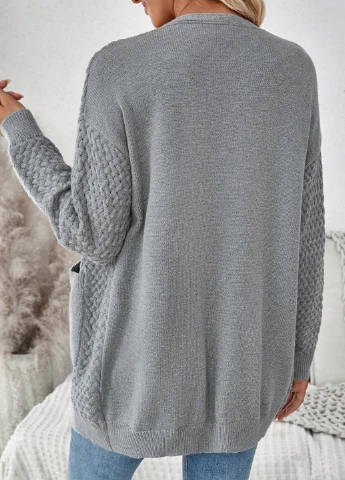 Серый демисезонный кардиган SHEIN