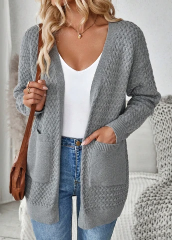 Серый демисезонный кардиган SHEIN