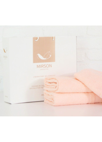 Mirson полотенце набор банных №5080 elite softness peach 50х90, 70х140, 100х1 (2200003961003) персиковый производство - Украина