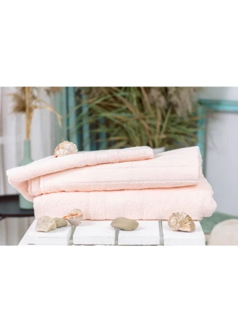 Полотенце набор банных №5080 Elite SoftNess Peach 50х90, 70х140, 100х1 (2200003961003) Mirson персиковый