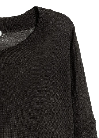Чорний світшот H&M однотонний (249911193)