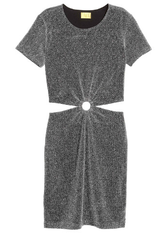 Сріблястий коктейльна платье H&M