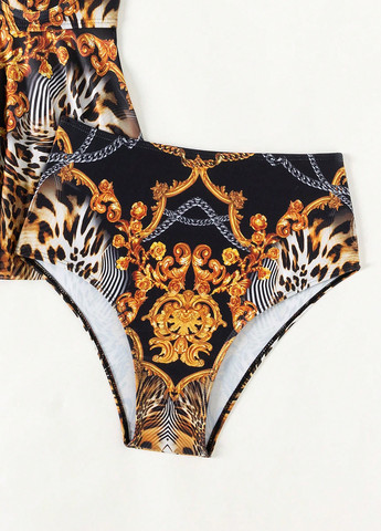 Комбинированный летний купальник (майка, трусики) танкини, раздельный SHEIN