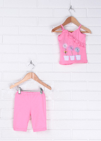 Светло-розовый летний комплект (майка, бриджи) Baby Art