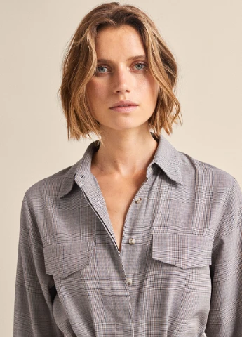 Сіра кежуал сукня а-силует Massimo Dutti однотонна