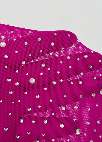 Фуксинова (кольору Фукія) вечірня, коктейльна сукня силуетна SHEIN однотонна