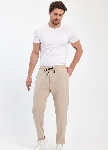 Бежевые кэжуал демисезонные брюки Trend Collection