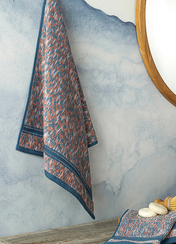 English Home полотенце для лица, 50х70 см меланж синий производство - Турция
