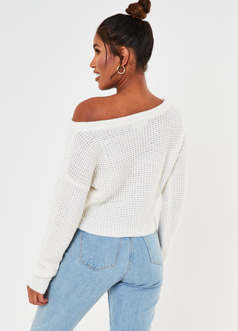 Білий демісезонний светр джемпер Missguided