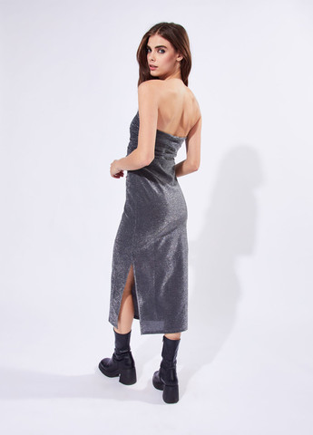 Сіра кежуал сукня з відкритими плечима Jennyfer однотонна