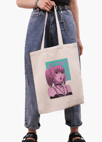 Еко сумка шоппер біла Мисан Амане Зошит смерті (Misa Amane Death Note) (9227-2827-WT-1) Еко сумка шоппер біла 41*35 см MobiPrint (221682952)