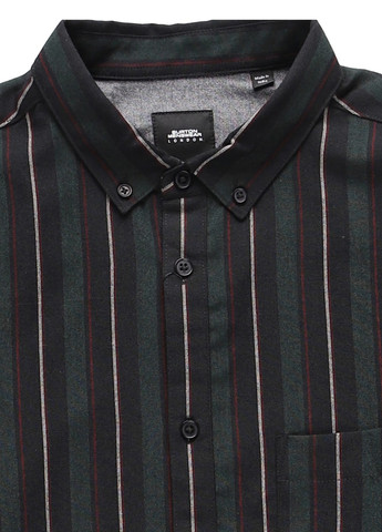Темно-зеленая кэжуал рубашка в полоску Burton Menswear
