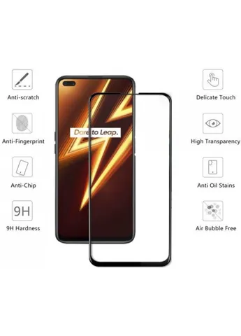 Стекло защитное Realme 6 Pro (Black) (121267) (121267) Drobak (249599695)