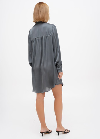 Темно-серое кэжуал платье а-силуэт Lascana однотонное