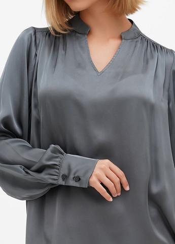 Темно-серое кэжуал платье а-силуэт Lascana однотонное