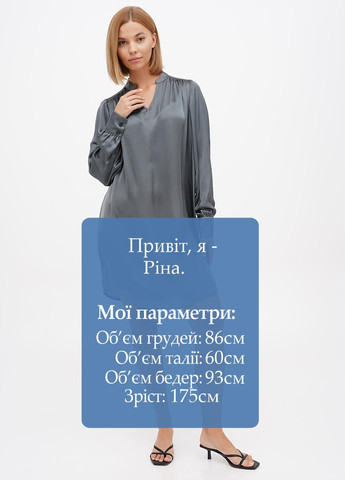 Темно-серое кэжуал платье а-силуэт Lascana однотонное