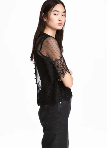 Чёрная блуза H&M
