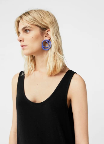 Черное кэжуал платье Mango однотонное