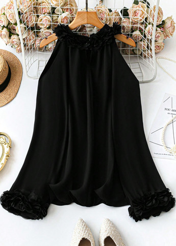 Чорна блуза SHEIN