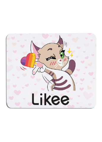 Килимок для мишки Лайк Котик (Likee Cat) (25108-1032) 29х21 см MobiPrint (224437190)